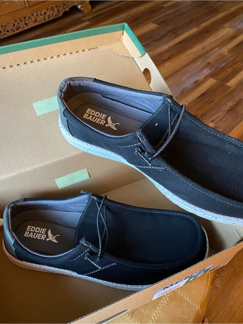 Eddie Bauer Black Slip-On Casual Loafers
